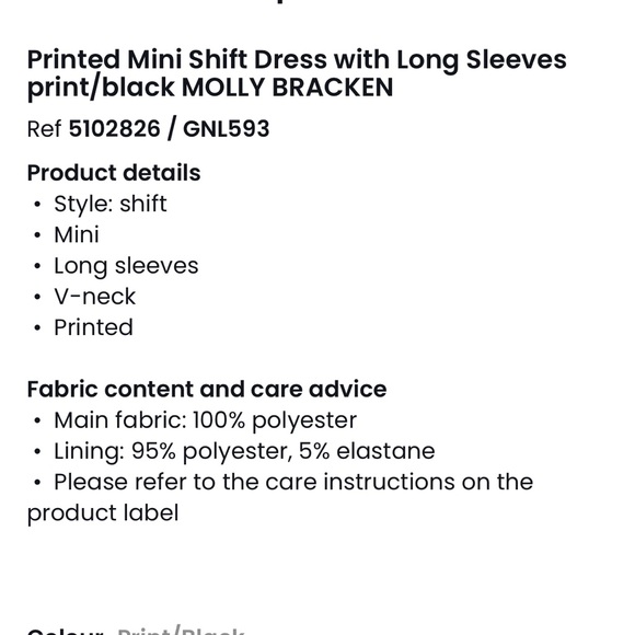 NWOT Molly Bracken Mini Dress with Long Sleeves - Picture 5 of 16